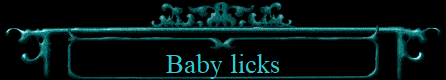 Baby licks