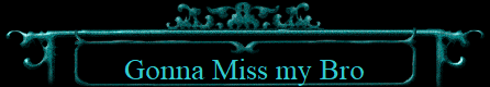 Gonna Miss my Bro