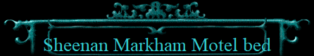 Sheenan Markham Motel bed